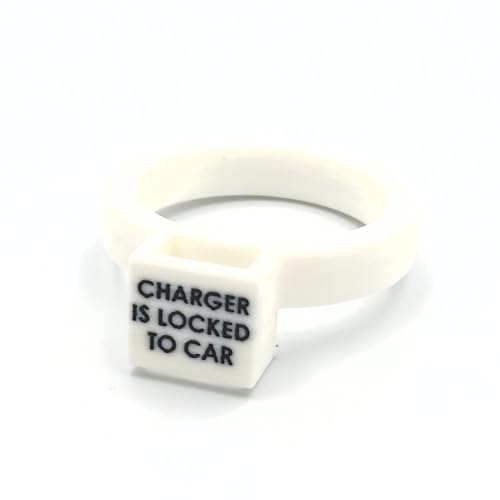 Electric Vehicle Gear Charger Locking Ring for Tesla J1772 Adapter (White and Black)
