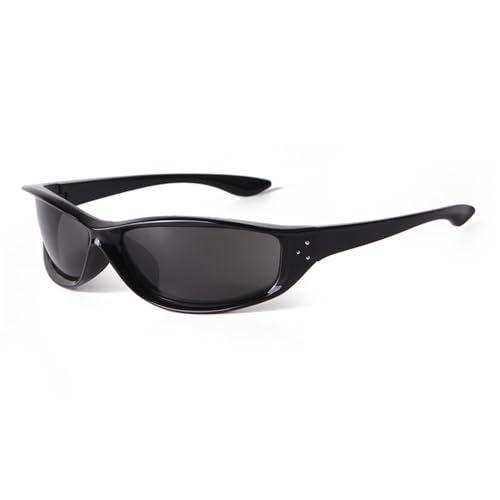 VFDHN Rivet Silver Mirrored Sports Sunglasses for Women Men Cycling