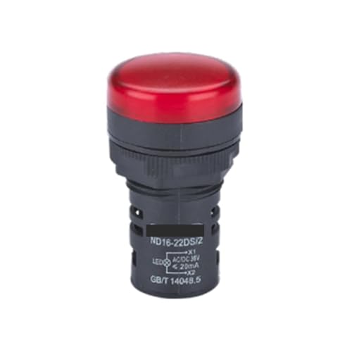Voyant lumineux ND16 rouge CA 220V installé sur tableau électrique d'atelier