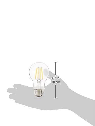 Image of Westinghouse 5136100 6.5 Watt (60 Watt Equivalent) A19 Dimmable Clear Filament LED Light Bulb, Medium Base, 2 Pack