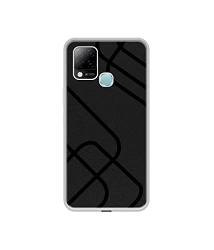 Image of Zig-Zag Black Line Design Printed Silicon Soft TPU Back Case Cover for Infinix Hot 10s 4G