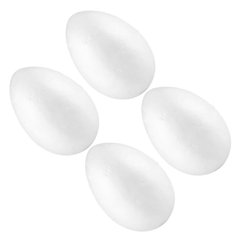 Healeved Huevos de Espuma para Manualidades de Pascua 15 CM 4 Piezas para Decoración de Fiesta y Actividades Creativas Infantiles Huevo Decorativo Seguro y Reutilizable