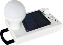 Image of RSCT Rechargeable with Solar Panel 12 Watt Bright White Light LED Bulb and Electric Charging for Emergency RSCT-003