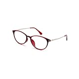 ピントグラス PINTGLASSES 老眼鏡 シニアグラス レッド 中度 (老眼鏡1本で度数:+0.60D ～ +2.50Dの累進設計) 専用ケース・メガネ拭き付き PG-205-RE