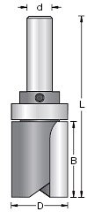 Image of Amana Tool 45485 Carbide Tipped Flush Trim Plunge Template 3 /4 D x 3 /4 CH x 1 /4 Inch SHK w /Upper Ball Bearing Router Bit