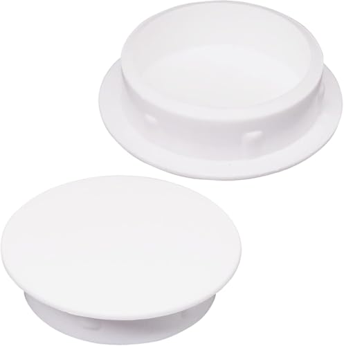 Image of (Pack of 10) White Plastic Hole Plugs 1.18 inch x 0.98 inch (30 x 25 mm), Drill Hole Cover Caps, Furniture Hole Plug, Screw Hole Plugs