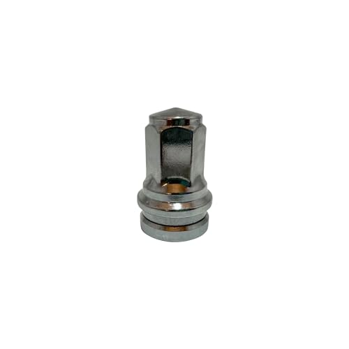 Image of Set of 32 14x2.0mm Lug Nuts, Hunting Horse 1.9 Inch Tall Inch 13 /16 inch Hex OEM Factory Style Flat Seat Lug Nuts Compatible with Ford 99-02 F-250 F-350 Excursion (Chrome)