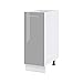 Cuisineandcie - Meuble Bas de Cuisine - 1 Porte L 30 cm - Gris Brillant