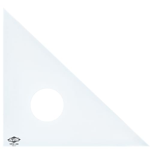 Image of ALVIN Clear Professional Acrylic Drafting Triangle 30 /60 Degrees 24 inch Model 131C-24 Multipurpose Tool for Drafting, Design, and Architecture, Great for Machining and Woodworking - 24 inches