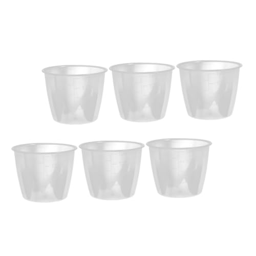 MOLUCKFU 6個 炊飯器対応透明計量カップ 米 穀物 液体材料用計量器 キッチン用軽量カップ 取り外し可能で収納便利