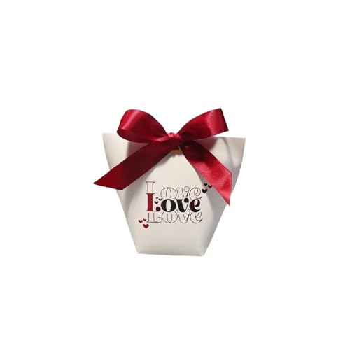 Boîtes romantiques Saint-Valentin coffrets cadeaux élégants pour dragées de mariage rouge