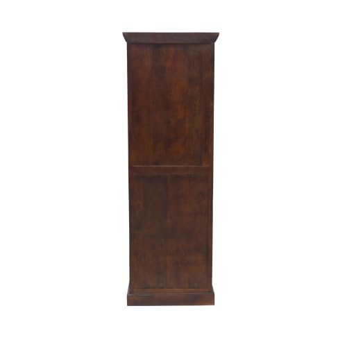 Image of The Attic Indiana Kitchen Cabinet Honey, Multipurpose Cabinet for Bedroom Living Room Study bar, Solid Wood Bookshelf /Kitchen Cabinet, Solid Mango Wood, Honey Matte Finish