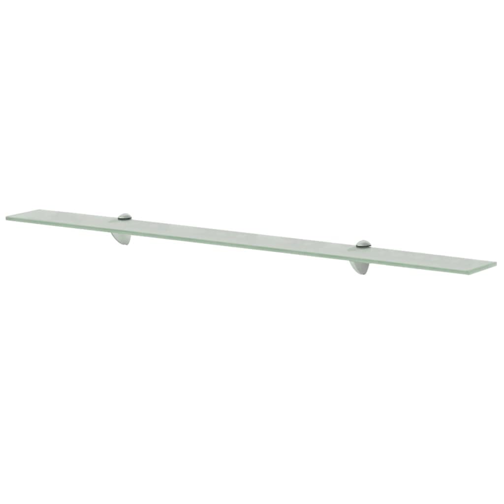 Juego de 2 estantes flotantes de cristal mate 100 x 20 cm | Elegantes estantes de pared de cristal de seguridad mate para baño, dormitorio o pasillo, soporta hasta 15 kg.
