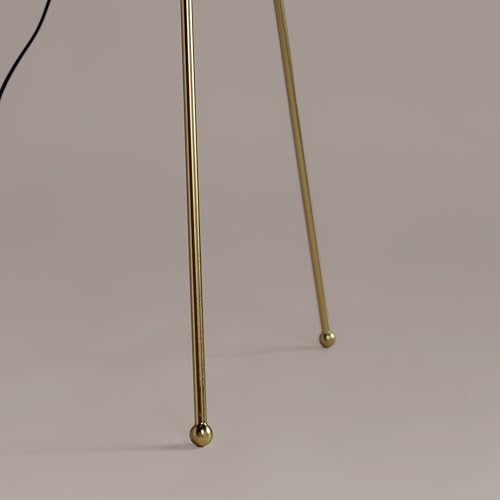 Image of FIG Living Meiji - Tapered Dome Floor Lamp | 130 cm Tall Standing Lamp | Modern Style & Metal Finished Tripod Lampbase | Best for Home Decor, Living Room, Home Office