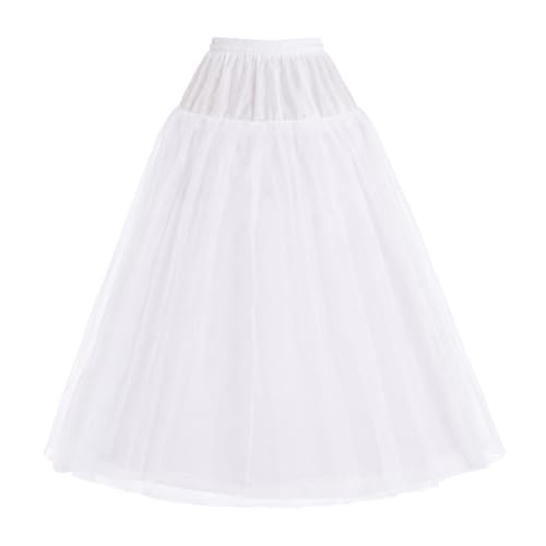 iHUFeather 4 Layers Tulle A-line Hoopless Petticoat Crinoline Underskirt Slips for Wedding Dress by iHUFeather - Used condition - US$22.95