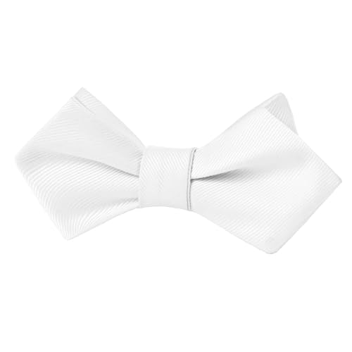 Image of GUUNIEE Men's Exquisite Woven Silk Self Bowtie Solid Diamond Bow Ties