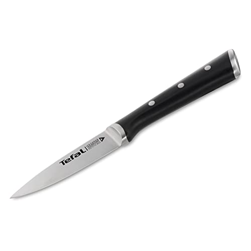 Tefal Ice Force Schälmesser, 9cm Klinge, Korrosionsschutz, Handschutz, Edelstahl / Schwarz, K23205