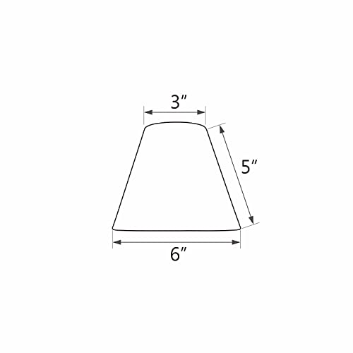 Image of Aspen Creative 32112-2A, Hardback Empire Clip-On Chandelier Lamp Shade, Khaki, 3 inch Top x 6 inch Bottom x 5 inch Slant Height, Set of 2