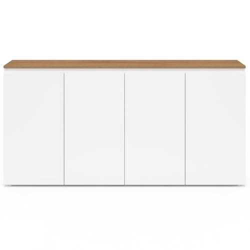 Buffet 160 cm TOBY 4 portes et plateau bois - vue 3
