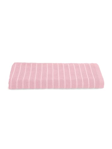 Image of Welspun 2-in-1 100% Cotton Bath Towel-Parfait Pink