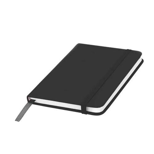 Image of AccuPrints Pack of 3 A6 Hard Bound Diary Size 6 x 4.2 inches with 160 Pages | Notebook Diary with Elastic Lock PU Leather Pocket Diary for Office (Black)