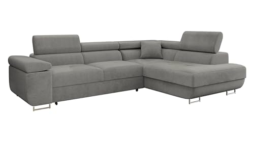 Mirjan24 Ecksofa Torezio, Kopfstützen verstellbar (Polo 894, R)