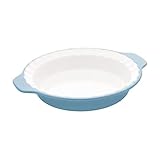 KitchenAid Pie Plate Vitrified Stoneware, 10.83in 12.52in 2.17in, Blue Velvet