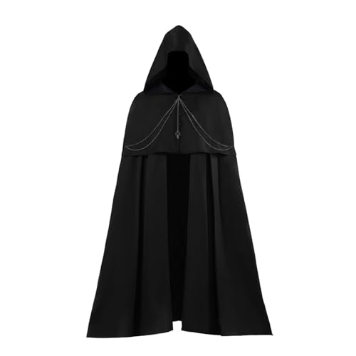 Trench coat médiéval à longue cape pour déguisement de sorcière et univers fantastique