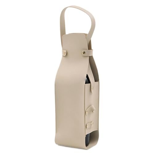 Borsa da vino - da vino Tote Portavino pelle PU Porta vino con maniglia porta bottiglia di liquore borsa da vino da viaggio per bottiglie di vino beige Se référer au descriptif Fare