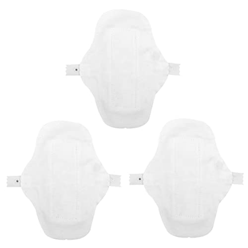 DINHEAROM 3 piezas Compresas Menstruales Reutilizables de Algodón Orgánico Pack de Almohadillas Femeninas Lavables Transpirables Impermeables y Ecológicas para Protección