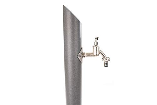 TRINKWASSER Wassersäule TSRS 710 Beton Optik Stein grau, Wasserzapfsäule Wasserzapfstelle Gartenzapfstelle Zapfstelle Zapfsäule Bewässerung Garten Spender, rund