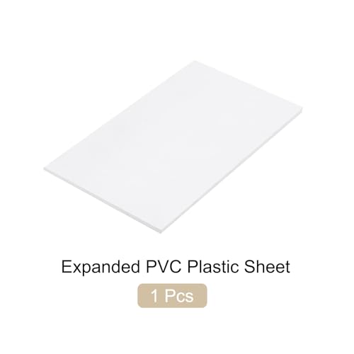 Image of Expanded PVC Plastic Sheet 1 /4 inch Thick, 6 inchx12 inch Lightweight Rigid Foam Sheet, [for Crafts Signage Displays Digital Screen Printing] - White / 1 Pcs