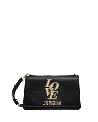 Sac à bandoulière Love Moschino avec finitions dorées et logo relief