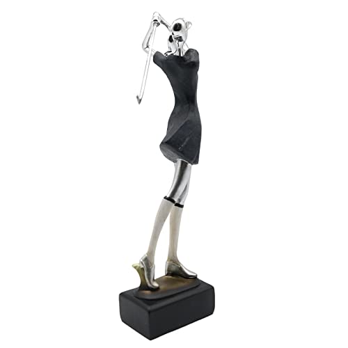 Lukitas Lady Golfer Statues And Sculptures, Golf Figurine Home Decor, Creative Desk Ornament For Office Living Room Decoration, Resin #TOP2