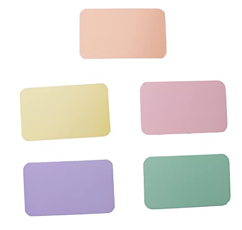 Sowaka 100 Pcs Mini Cards Blank Colorful Round Corner Cardboard Flash Word Message Index Tags Cards For Business Note Language Learning Art Craft Office Supplies (Pink) #TOP1