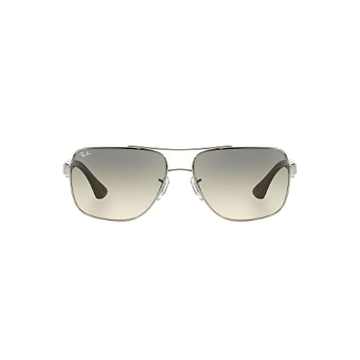 Ray-Ban Masculino Óculos de Sol Quadrados de Metal Rb3483, Gradiente Prateado/Cinza, 60 Mm