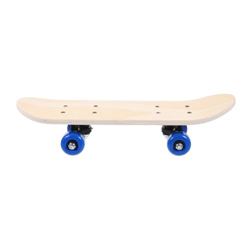 Abaodam Monopatín de Madera de Doble Cara para Pintar y Decorar, Tabla de Skate Infantil de 7 Capas, Ruedas Azules, Adecuado para Actividades Creativas y Manualidades en Casa