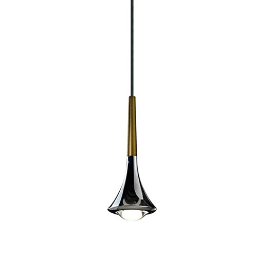 Suspension métallique nordique dorée pour illuminer les tables de restaurant et salons