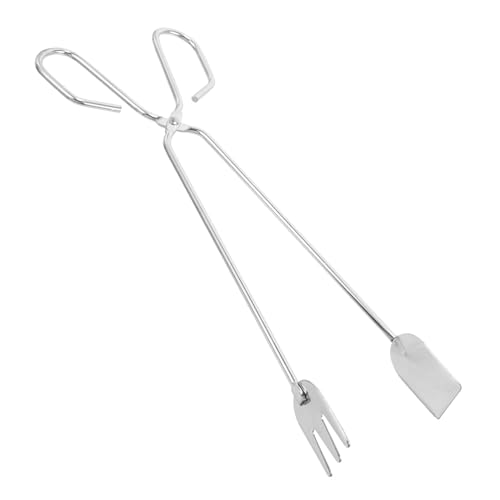 Homoyoyo Tenazas Para Chimenea De Carbón Alargadas De 31 Cm, Acero Resistente, Pinzas Para Fuego y Leña, Herramienta Para Barbacoas y Camping Al Aire Libre