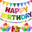 Decorazione Compleanno Arcobaleno, Multicolori Buon Compleanno Deco con 3D Pre-Infilate Striscione Happy Birthday Pompons Bandierine in Feltro Palloncini, Addobbi Festoni Birthday Personalizzat