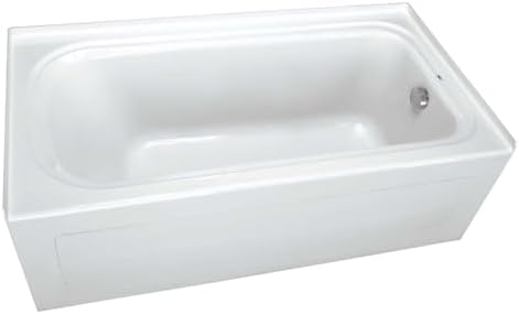 PROFLO PFS7236LSK Hillsboro 72" x 36" Three Wall Alcove Acrylic Soaking Tub with Left Drain and Overflow - White