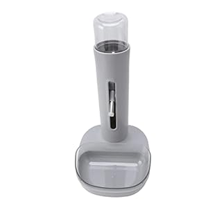 Pet Water Dispenser, Adjustable Height Detachable Dog Water Bowl Bowl Automatic 480ml Bottle Standing Drinking Feeder for Dog Cat