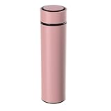 Homealexa 500ml Thermosflasche, Vakuum Isolierbecher Trinkflasche aus 304 Edelstahl, Non-LED-Touchscreen-Temperaturanzeige, Thermoskanne Wasserflasche Perfekt für Home, Büro, Reise, Sport (B-Rosa)