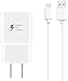 Galaxy S7 Adaptive Fast Charging Wall Charger Kit Set with Micro 2.0 USB Cable, Compatible with Samsung Galaxy S7/Edge/S6/Note5/4/S3 (White)