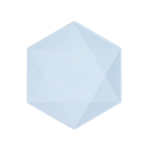 6 Teller hexagonal Vert Decor, 20,8 x 18,1cm, blau