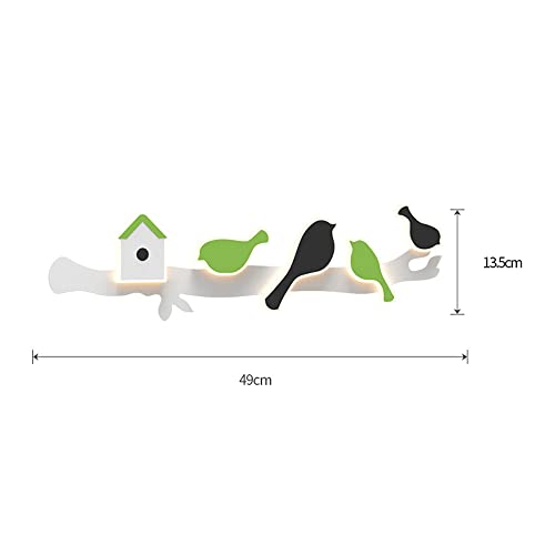 Aplique de pared LED infantil de pájaro moderno de 17W y 6000K 5