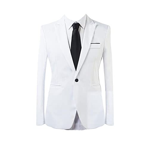 Blazers pour homme coupe ajustée grande taille XXXL blanc pour costume de travail