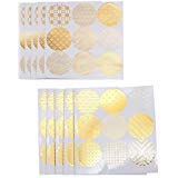 JETEHO 10 Sheets Decorative Envelope Seals Stickers Gold Envelope Seal Stickers Label Stickers