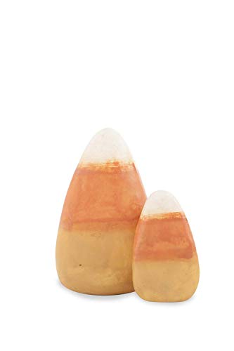 K&K Interiors B2707 4 Inch Set of 2 Candy Corn, Orange