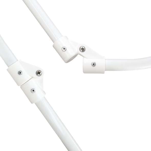 Tendalino 3 Archi in Alluminio Anodizzato Anticorodal Marino Pieghevole - Alto 140 cm - Lungo 190 cm